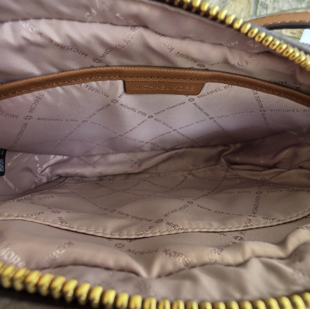 Michael Kors Jet Set Logo Large Brown Crossbody - Picture 5 of 10